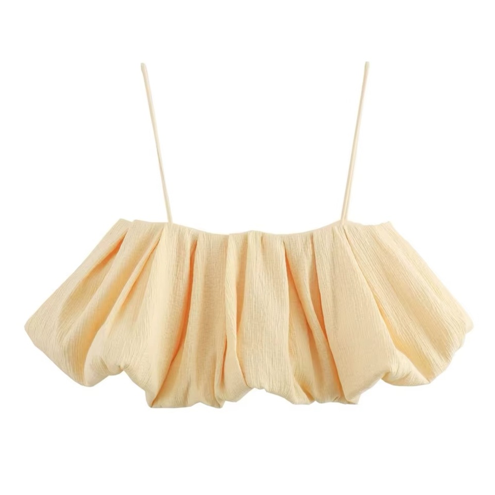 Zara Cropped Ruffled Volume Top sz.L - Picture 13 of 14